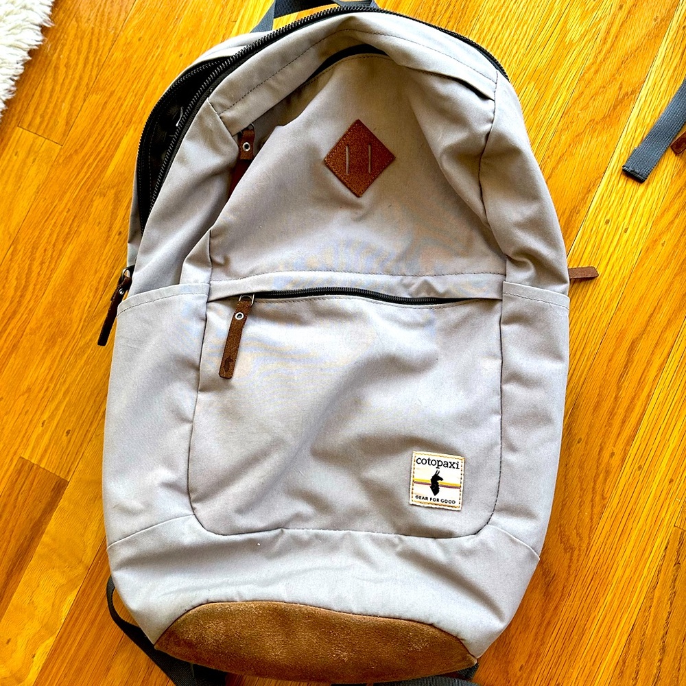 Cotopaxi grey backpack